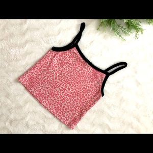 PINK BRANDY MELVILLE CROPPED TANK TOP
